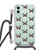 It's a Purrr Case: iPhone 11 Transparant Hoesje met koord