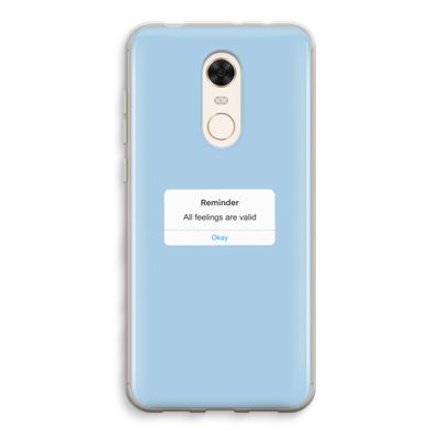 Reminder: Xiaomi Redmi 5 Transparant Hoesje