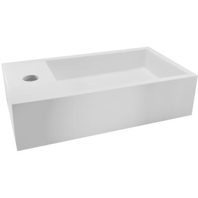 Wiesbaden Lotte - Fontein Links - 40x22x10cm - Solid Surface Mat Wit