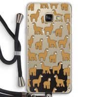 Alpacas: Samsung Galaxy A3 (2016) Transparant Hoesje met koord