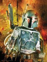 Star Wars Boba Fett Painted Art Print 30x40cm - thumbnail