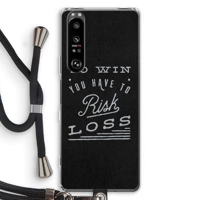 Risk loss: Sony Xperia 1 III Transparant Hoesje met koord