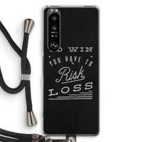 Risk loss: Sony Xperia 1 III Transparant Hoesje met koord