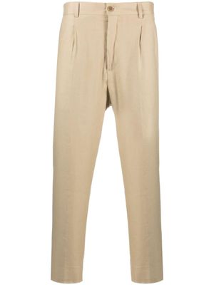 Costumein pantalon droit à design plissé - Tons neutres