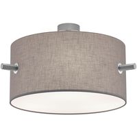 LED Plafondlamp - Plafondverlichting - Trion Coleno - E27 Fitting - Rond - Mat Nikkel - Aluminium - thumbnail