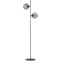 ETH Design vloerlamp Davina 2-lichts zwart met smoke glas 05-VL8190-30 - thumbnail