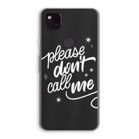 Don't call: Google Pixel 4a 5G Transparant Hoesje
