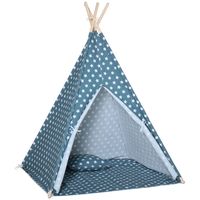 Deze tipi-tent van HOMCOM biedt je kind en zijn vriendjes een veilige plek om te spelen en uit te rusten. - thumbnail