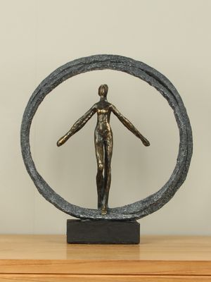 Brons look symbolisch beeldje Jij bent &apos;t middelpunt, 39 cm