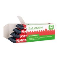 Markeerkrijt aftekenkrijt doos blauw 12 stuks