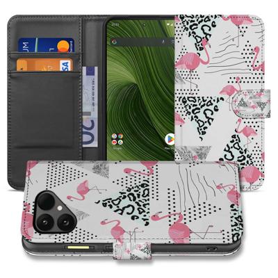 Flamingo Triangle Fairphone 6 | Bookcase Hoesje met Pasjes