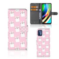 Motorola Moto G9 Plus | Telefoonhoesje | Met pasjeshouder | Sleeping Cats
