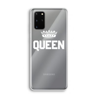 Queen zwart: Samsung Galaxy S20 Plus Transparant Hoesje