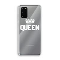 Queen zwart: Samsung Galaxy S20 Plus Transparant Hoesje