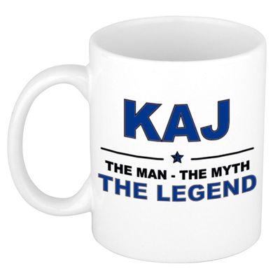 Kaj The man, The myth the legend cadeau koffie mok / thee beker 300 ml