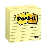 Post-it Notes, ft 101 x 101 mm, geel, gelijnd, blok van 300 vel
