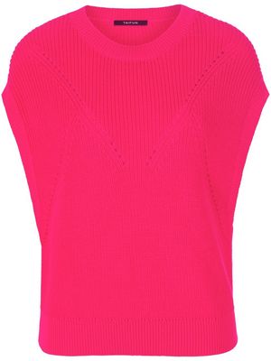 Slip-over ronde hals Van Taifun pink