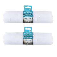 Home Deco Factory Waszak - 2x - 60 x 80 cm - wit - polyester - groot - wasnet