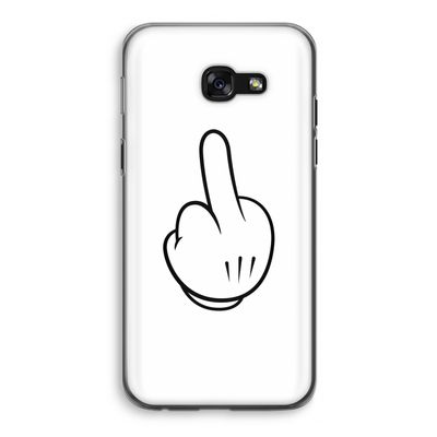 Middle finger white: Samsung Galaxy A5 (2017) Transparant Hoesje