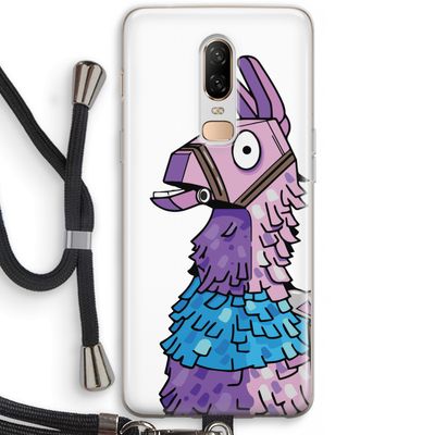 Lama: OnePlus 6 Transparant Hoesje met koord