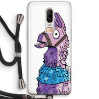 Lama: OnePlus 6 Transparant Hoesje met koord Lama: OnePlus 6 Transparant Hoesje met koord