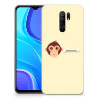 Xiaomi Redmi 9 Telefoonhoesje met Naam Monkey - thumbnail