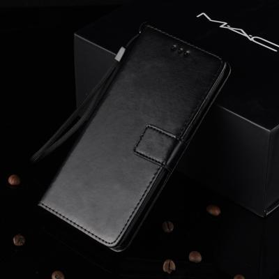 Crazy Horse textuur horizontale Flip lederen case voor Motorola Moto G7 Power (Amerikaanse versie) met houder & kaartsleuven & portemonnee (zwart)