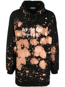 Sankuanz hoodie en coton à imprimé tie dye - Noir