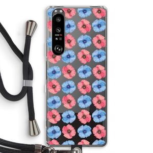 Klaproosjes: Sony Xperia 1 III Transparant Hoesje met koord