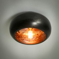 LifestyleFurn Plafondlamp 'Yamil' Ø34cm, kleur Zwart Nikkel