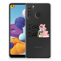 Samsung Galaxy A21 Telefoonhoesje met Naam i Can - thumbnail