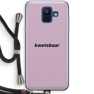 kwetsbaar: Samsung Galaxy A6 (2018) Transparant Hoesje met koord