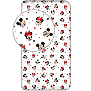 Disney Minnie & Mickey Mouse Hoeslaken Star - 90 x200 cm - Katoen