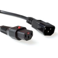 Aansluitkabel C13 stekker en IEC C13 contrastekker 2M zwart