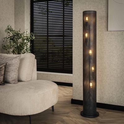 LifestyleFurn Vloerlamp 'Terrie' 5-lamps, kleur Artic Zwart