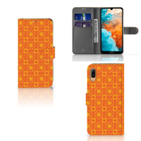 Huawei Y6 (2019) Telefoon Hoesje Batik Oranje - thumbnail