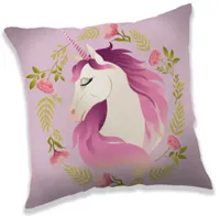 Unicorn sierkussen roze 40X40 cm