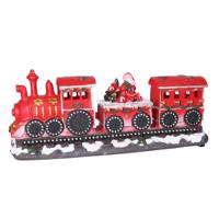 Kerstdorp kersttrein - kerstman - met bewegende led lampjes - LED verlichting - 29,5 cm Kerstdorp kersttrein - kerstman - met bewegende led lampjes - LED verlichting - 29,5 cm