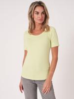 Dames T-shirt met opgerolde mouwen Dames T-shirt met opgerolde mouwen