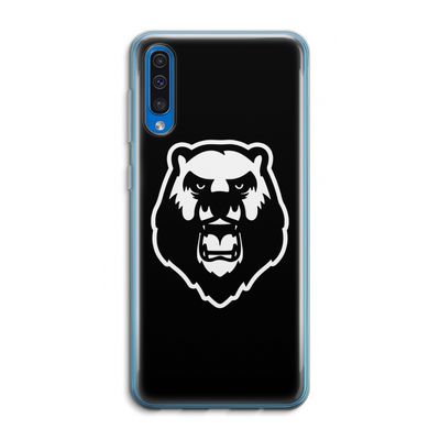 Angry Bear (black): Samsung Galaxy A50 Transparant Hoesje
