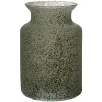 Bloemenvaas Dubai - groen graniet - glas - D14 x H20 cm   -