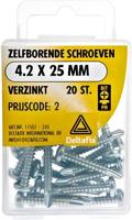Zelfb.schroef 4.2x25mm verz 20st - Deltafix