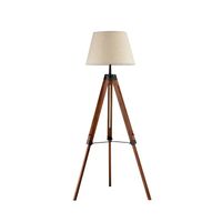 QUVIO Vloerlamp driepoot hout met beige kap - QUV5041L-WOOD