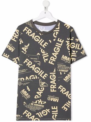 MM6 Maison Margiela Kids t-shirt imprimé à manches courtes - Gris