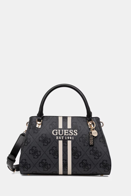 Guess Noelle II Luxury Satchel Tas Dames Zwart - Maat One Size - Kleur: Wit | Soccerfanshop