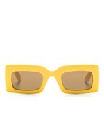 Alexander McQueen Eyewear lunettes de soleil rectangulaires Bold - Jaune - thumbnail