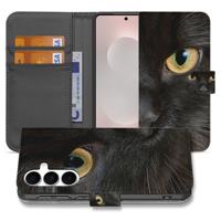Samsung Galaxy S25 FE Portemonneehoesje Zwarte Kat Met Pasjes
