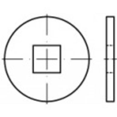 Onderlegring 14 mm 44 mm Staal Galvanisch verzinkt 100 stuk(s) TOOLCRAFT 107037