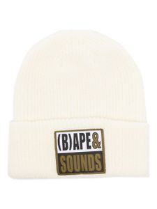 A BATHING APE® bonnet Bape Sounds à patch logo - Tons neutres