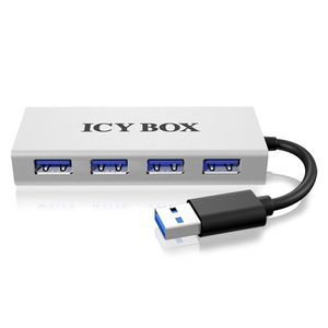 ICY BOX IB-AC6104 5000 Mbit/s Aluminium, Zilver